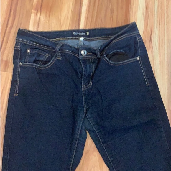 “L&M” dark denim jeans size 9 #0100 - Picture 2 of 4